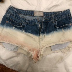 Free people acid wash shorts